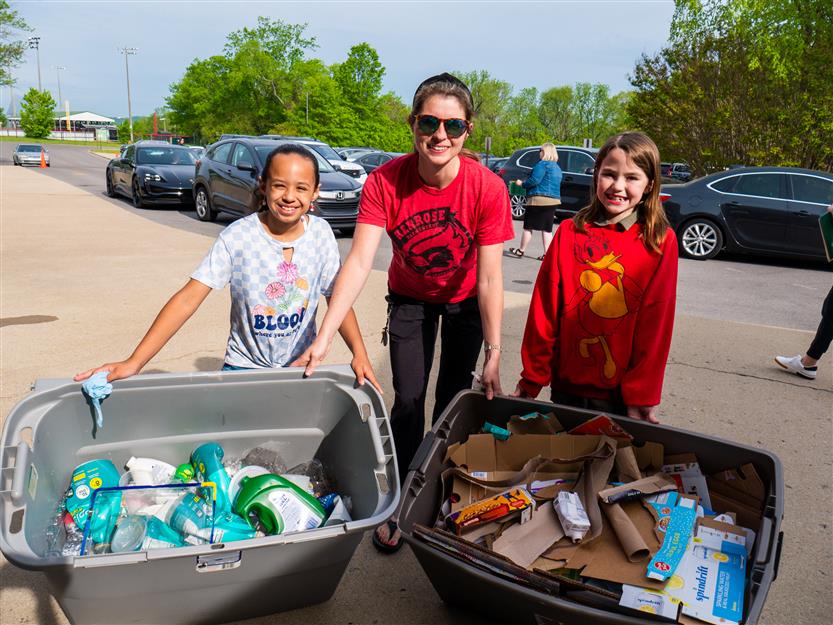 Recycling drive at Kenrose Elementary